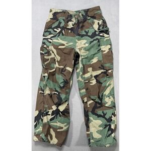Vintage US Military Woodland Camo Field Cold Weather Trousers Class 2 Mens 30x29